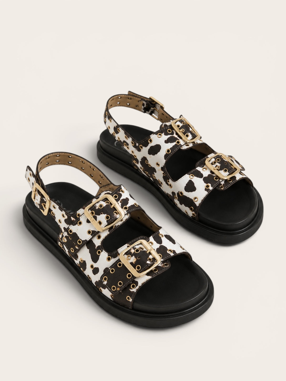 Sandalias Cow Print