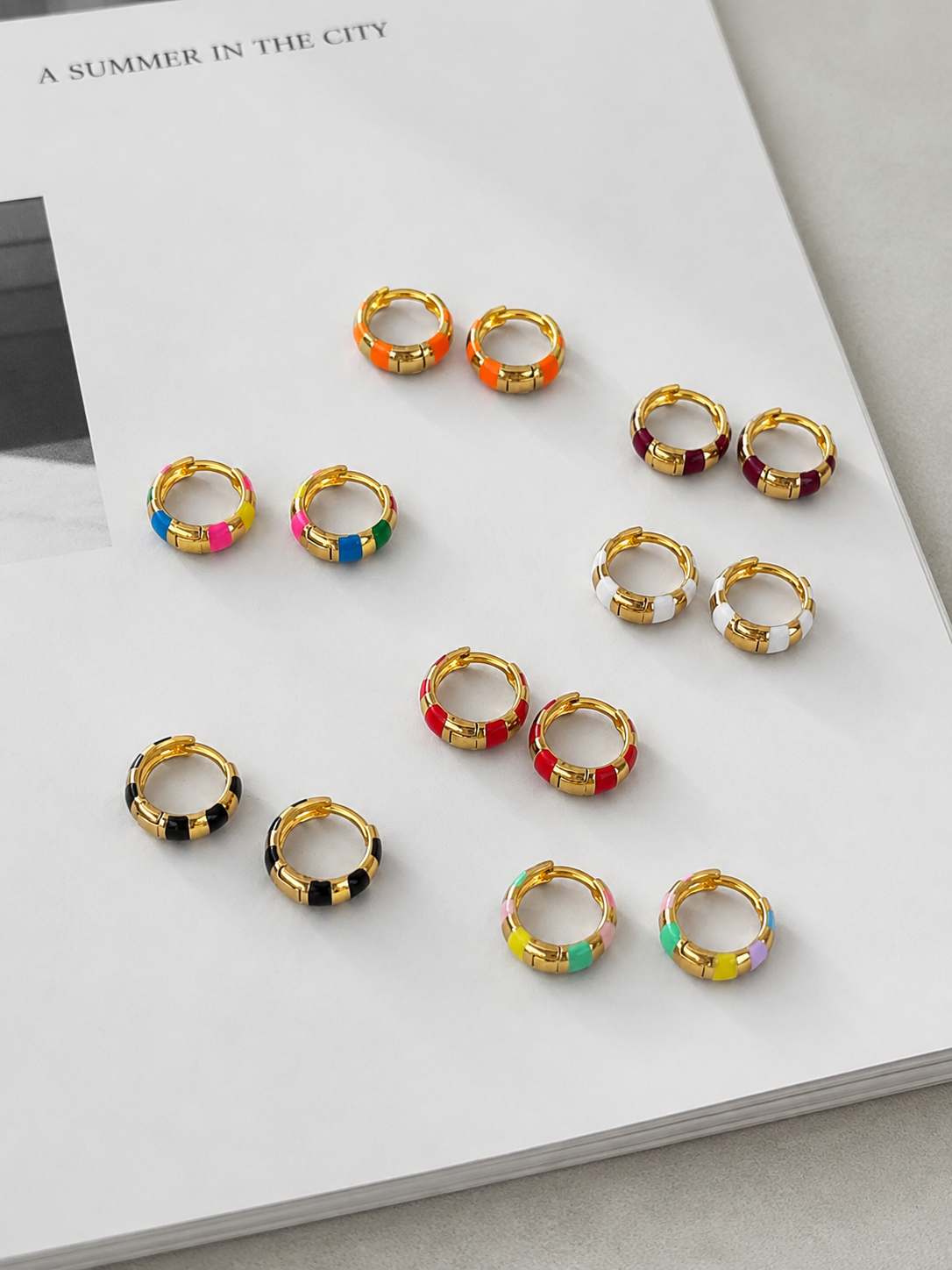 PENDIENTES AROS SUMMER COLOR