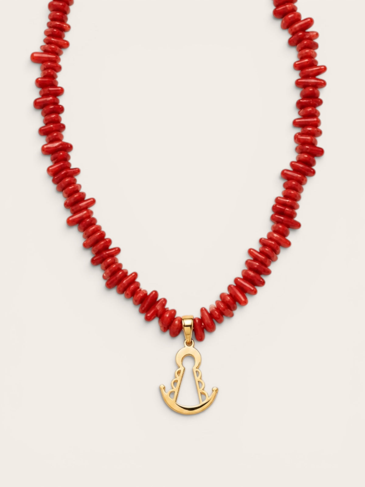 Collar Coral Rojo Virgen del Rocío