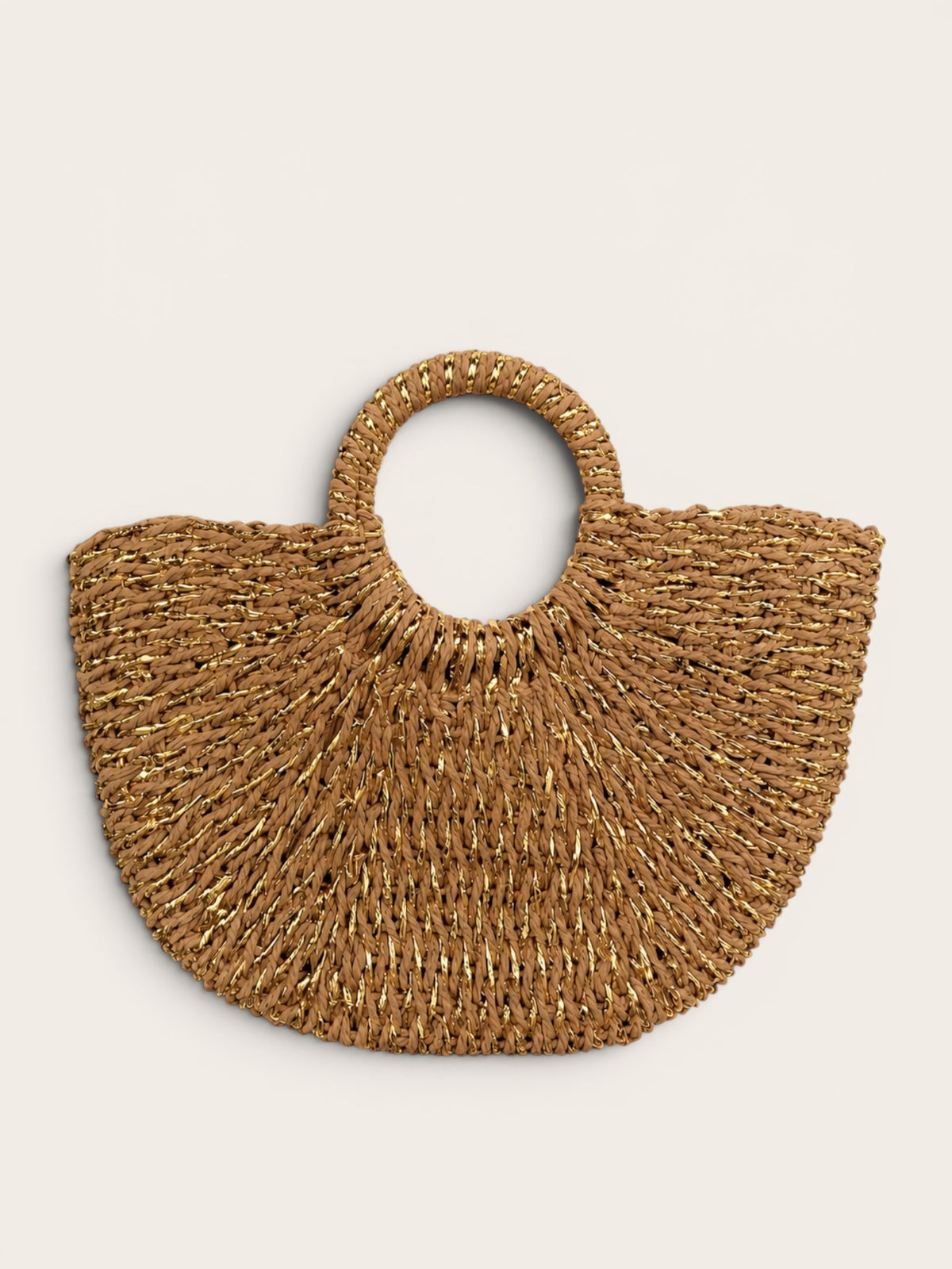 Bolso Cesta Brillo Gold